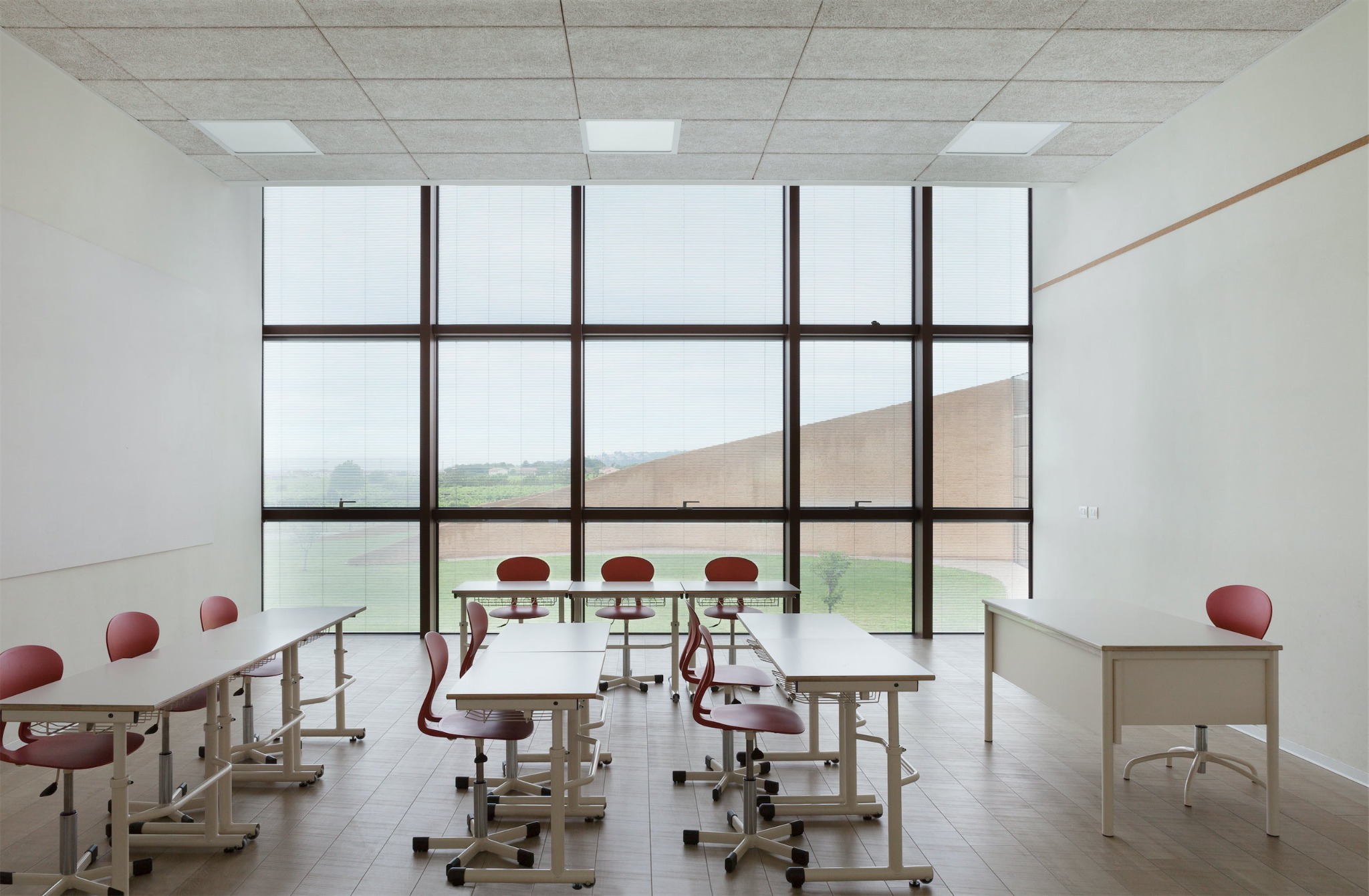 Classroom with shaded glazing