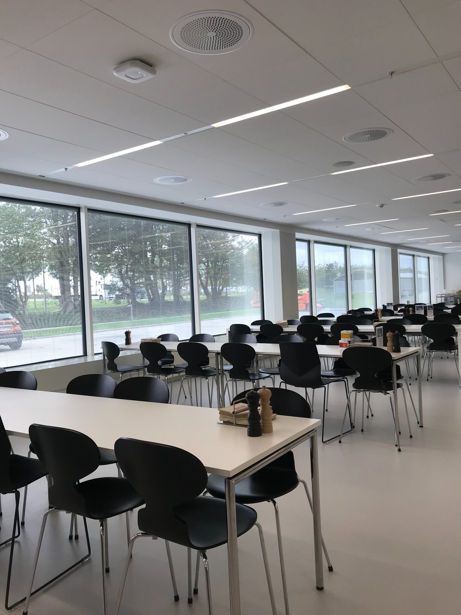 Canteen with shaded glazing
